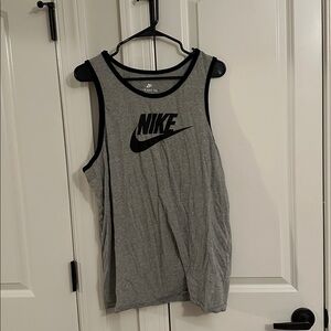 Nike Heather Gray Tee with Black Trim
